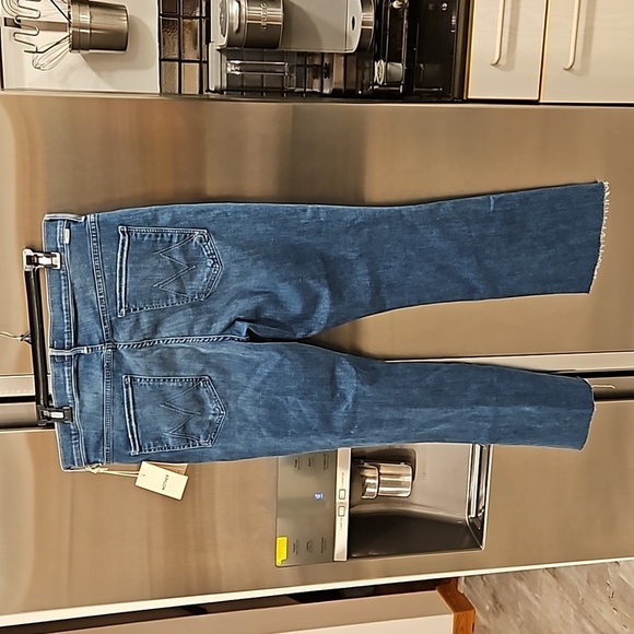 💕MOTHER💕 The Insider Crop Step Fray Jeans ~ Wish On a Star 34 NWT - Picture 10 of 16